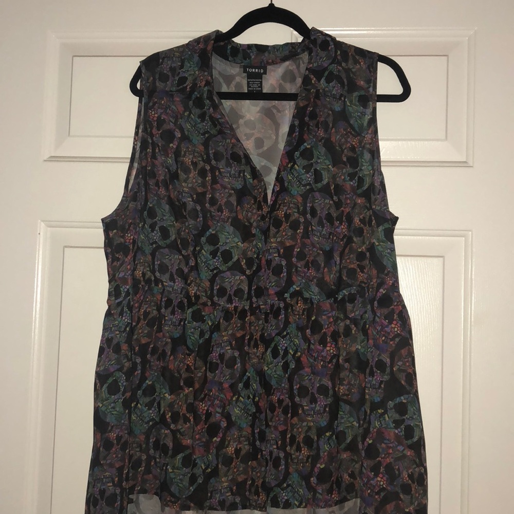 Torrid Skull Babydoll Top